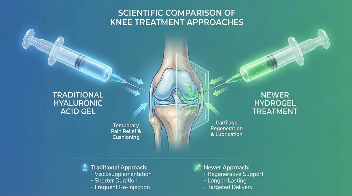 Comparison of Arthrosamid hydrogel and hyaluronic acid gel injection approaches for knee osteoarthritis
