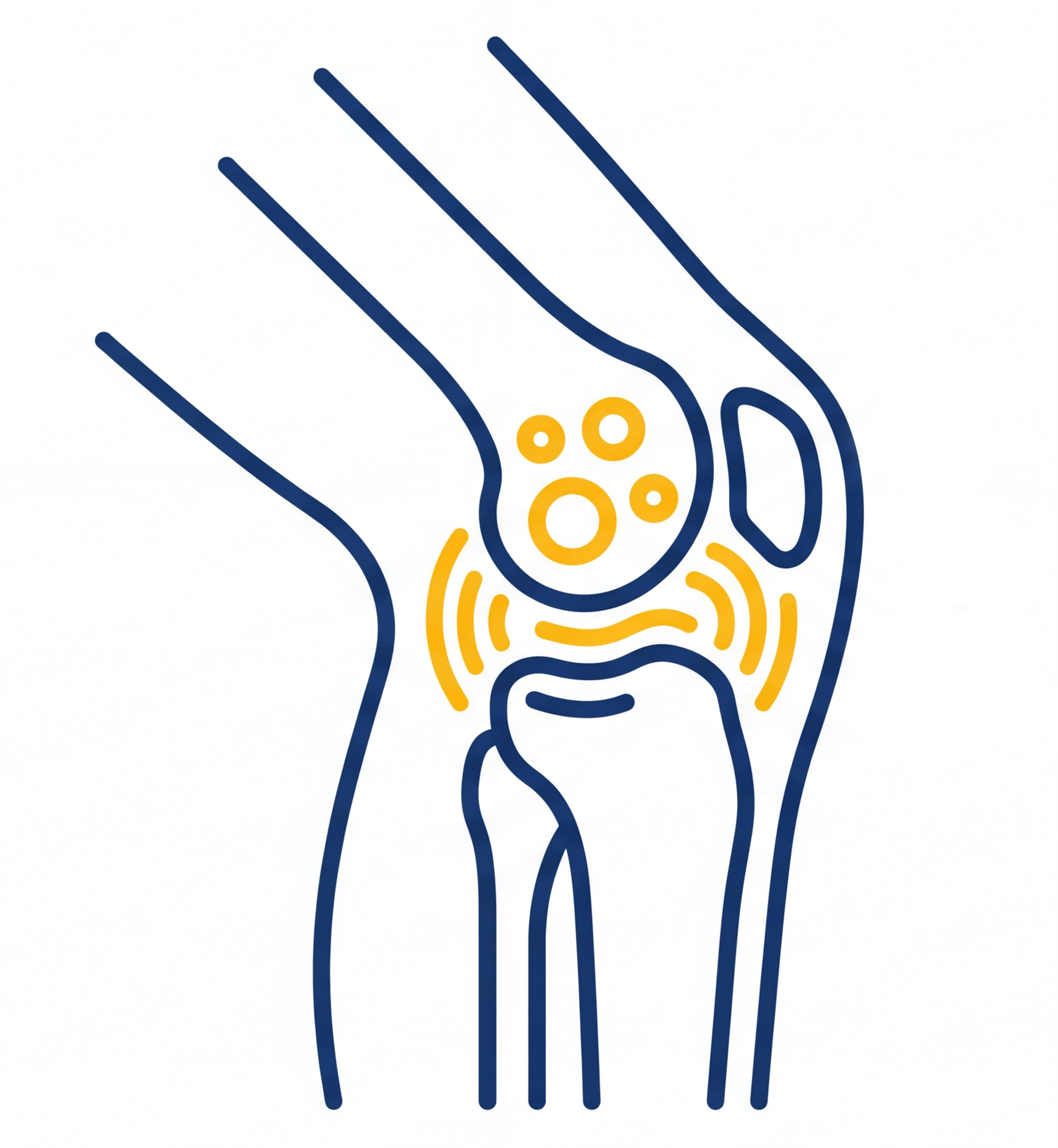Person holding knee in pain